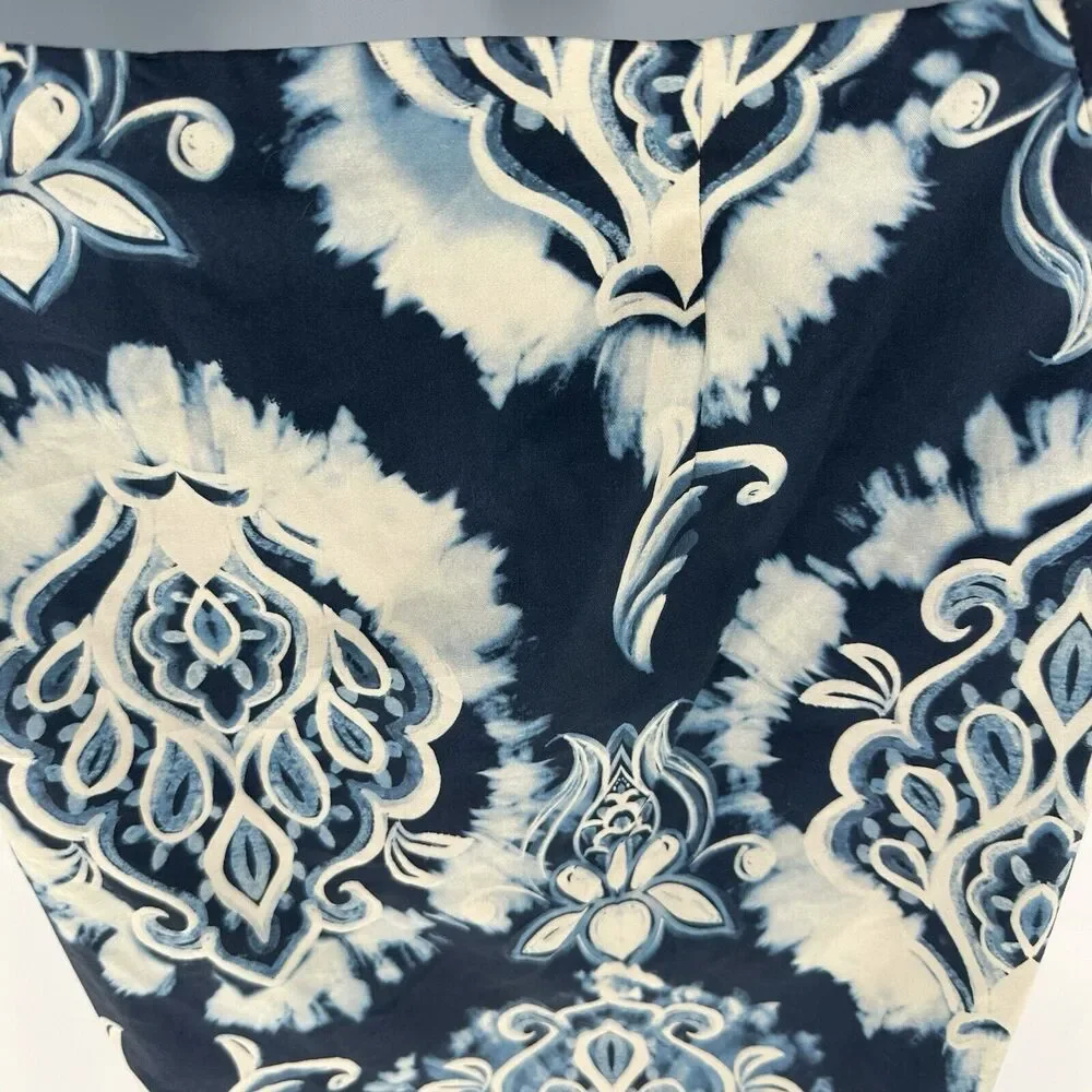 Zara Dress Women Small Blue Printed Mini Cut Out Back Resort Vacation Tribal NEW - Picture 16 of 16